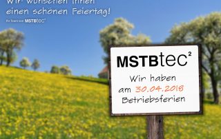 Betriebsferien 30.04.2018